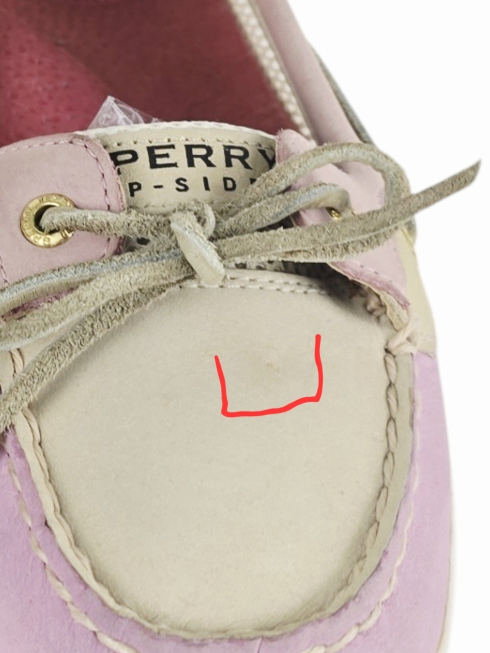 Sperry Saltwater Two-Tone Pink Leather Boat Shoes - Picture 11 of 12